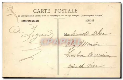 Campo de Mailly — Acampamento de Artilharia — Livraria Militar Guehn, Mourmelon — Verso