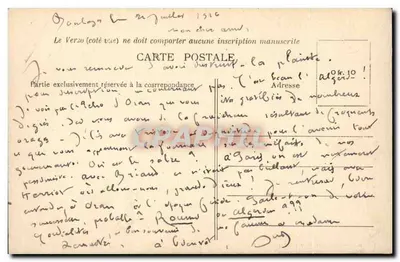 Boulogues (Aube) — Villa dos Tilleuls — Coleção Denoville — Verso