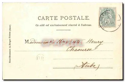 Chaource — Chalet i Jezioro zamku Cordelière — P. MIOT W CHAOURCE, REPROD. INTERD. — Rewers
