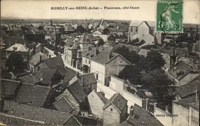 Romilly-sur-Seine (Aube) — Panorama, lado Oeste — Ed. Canlay Chalopin