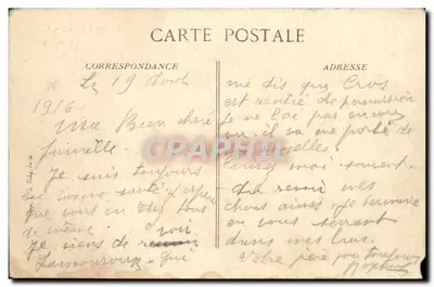 Camp de Mailly — Katedra w Trouan-le-Grand (Aube) — Wydawca Ch. Thuyeny — Rewers