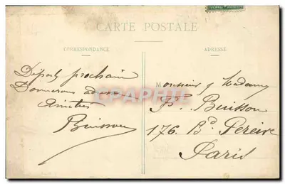 Romilly-sur-Seine (Aube) — O Hotel de Ville, vista tirada da Place de l'Union — S. Brunclair e Cie, Troyes — Verso