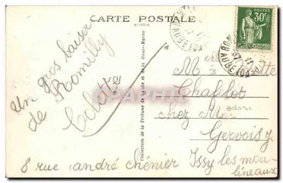 Romilly-sur-Seine (Aube) — O Novo Hotel das Postas — Editor desconhecido, número de série não visível — Verso
