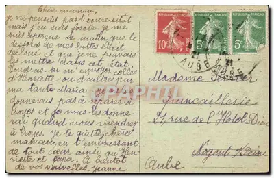 Troyes - Panorama, tirado da Madeleine — n°64 — editor: Stevens & Léon, Troyes — Verso