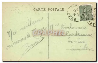 Troyes — Siedziba departamentu Aube (55.486 mieszkańców) — Ogólny widok z Madeleine — Wydawca: Kh. Grandjoulier — Rewers