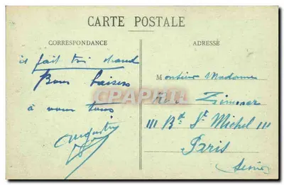 Troyes — Chef lieu du Département de l'Aube (51.450 habitants) — Vue générale prise de la Madeleine — Verso