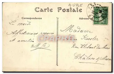 Troyes — Le Beffroi et le clocher de Saint-Jean — Gris, Editeur, Troyes — Verso