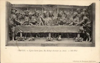 Troyes — Igreja de São João, Bas-Reliefs decorando um Altar — ND Pbot