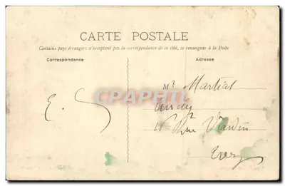 Brienne-le-Château — Sala de espera (Castelo) — Paul JIMOME, HB. Cart. — Verso