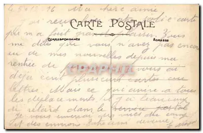 Mailly-le-Camp — Un Coin de la Rue de la Gare détruit par les obus incendiaires — Bazart Militaire A. Nieps, n°10 — Rewers