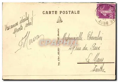 MAILLY le Camp — O posto de polícia — Imp. d'Art 'HÉLIAS' (Moselle) — Verso