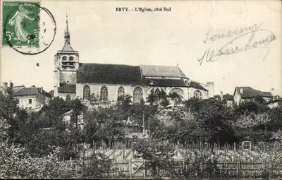 Ervy - A Igreja, lado Sul — L. Durand, Tônerre