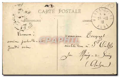 Około TROYES — La Seine w Fouchy — wydawca nieznany, nr 144 — Rewers