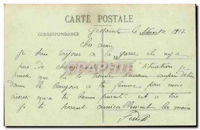 JESSAINS (Aube) - Rue de la Gare — editor anônimo, número de série não visível — Verso