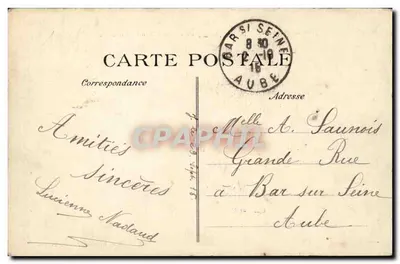 JESSAINS (Aube) — Un rincón de las Fábricas de Beaulieu-sur-l'Aube — S. Brunclair, Edit. — Reverso