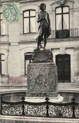 Brienne-le-Château — Estátua de Bonaparte aos 13 anos — Editor: 4. - BRIENNE, o CHATEAU