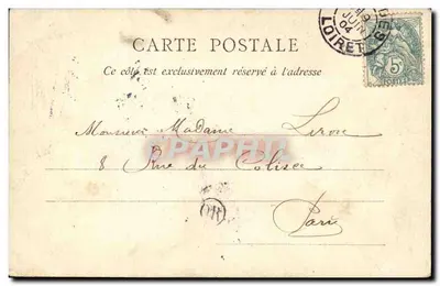 Orléans — Bords du Loiret à Olivet — J. Loddé, éditeur, Orléans — Verso