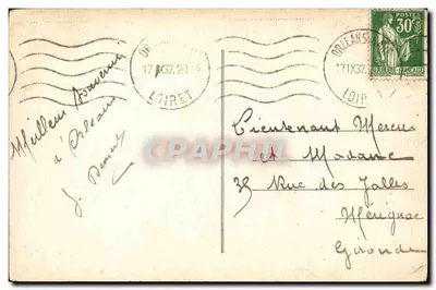 Orléans — Katedra — wydawca nieznany — Rewers