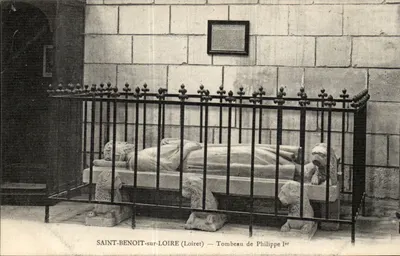 Saint-Benoît-sur-Loire — Túmulo de Felipe I — Editor: L. Marchand, Sully-sur-Loire