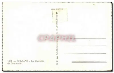 Orléans — A Câmara de Comércio — editor Cie des Arts Photomécaniques — Verso