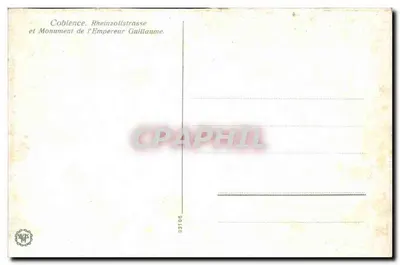 Koblenz - Rheinbollstraße z pomnikiem cesarza Wilhelma — n° 33106 — Rewers