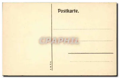 Stara pocztówka Hauptmarkt — centralny plac z kościołem i tramwajem — J.M.T.8 — Rewers