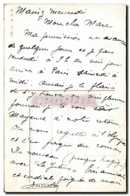 Mainz - Plac targowy i fontanna — wydawca R.S.M. n° 601 — Rewers