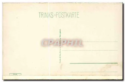 Rüdesheim z Pomnikiem Narodowym — widok na Rzeka Ren i zamek — Trinks & Co. G.m.b.H., Leipzig — Rewers