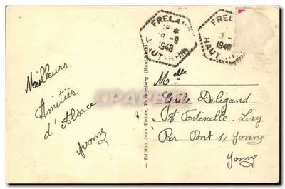Fréland (Haut-Rhin) — widok panoramiczny — Wydawnictwo Jean Kuster, Kaysersberg — Rewers