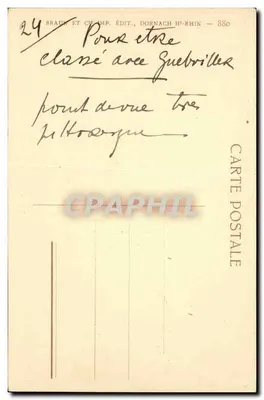 Laag van de Lauch — Hoogte 924 m — Braun et Cie, Dornach-hi-Rhin — Achterkant