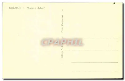 Colmar — Dom Adolphe — Wydawnictwo P. d. V. — Rewers