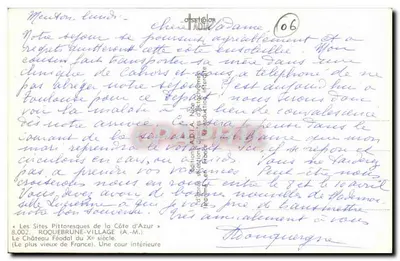 Zamek feudalny z X wieku — Rouoebrune-Village (A.-M.) — Wydawnictwo A.D.I. Nice — Rewers