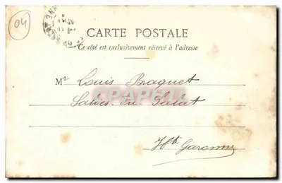 Nice – Hotel de France – Avenue Masséna — wydawca La Roue, nr 60 — Rewers