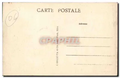 Nice - Jardins Albert Ier - Palmiers — série 78, editada por J. GILLET & Cie — Verso