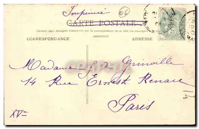 Nice — Cascada del Jardín Público — Editor Féruin, n°20 — Reverso
