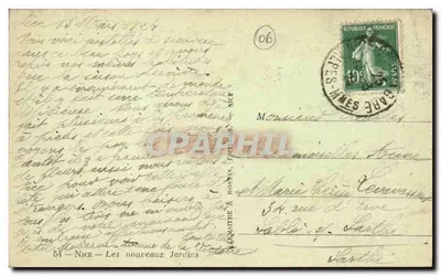 Os novos Jardins — Nice — Editor Rosan & Cie, n°54 — Verso