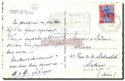 Menton (A.-M.) — Widok ogólny — Brama Francji — Rewers