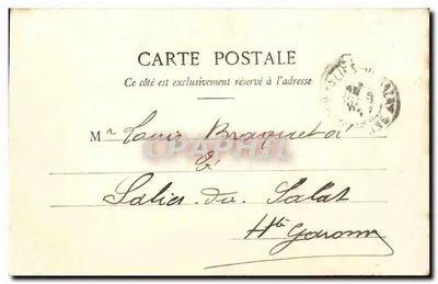 CANNES — Wnętrze Starego Zamek St-Honorat — Wydawca: Fot. Béchard, n° 444 — Rewers