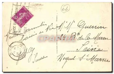 Nice - La Promenade des Anglais et le Palais de la Méditerranée — C. P. A. n° 389 — Rewers