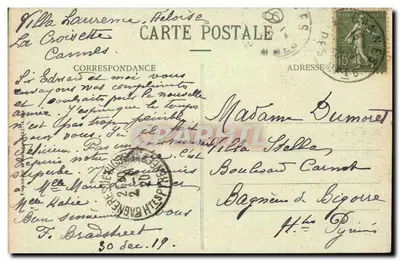 Cannes - Boulevard de la Croisette, Les Moquettes y el Carlton — Edición Biletta, n° 488 — Reverso