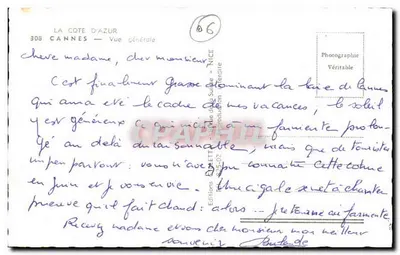 Cannes — Widok ogólny — Éditions du Sud — Rewers