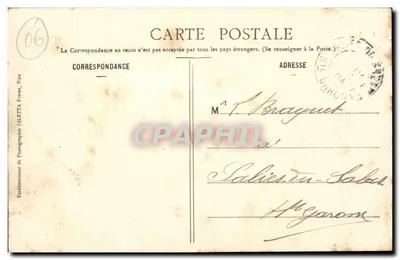 Gilette - Vale do Var e do Esteron e Ruínas do Velho Castelo — Coleção Artística, n°1144 — Verso