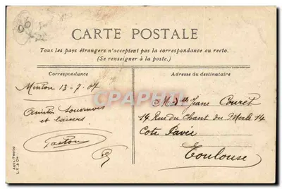 Menton. Il ponte Saint-Louis — editore L.Va. C2 — Verso