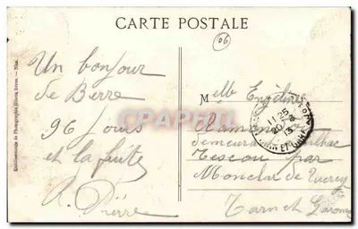 Berre-les-Alpes — widok wsi w wysokim terenie — Wydanie Giletta n°1407 — Rewers