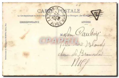 La Turbie (Alpes-Maritimes) — Velha Rua — Coleção Artística, fot. Gilletta, Nice, n° TOT2 — Verso