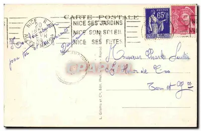 NICE — Entre as Pergolas — L. Gilletta e Cie, Edit. — Verso