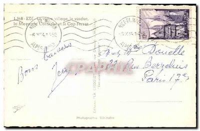 A Cegonha — A Média Corniche e o Cabo Ferrat — Edições 'LA CIGOGNE' — Verso