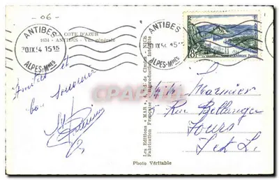 Antibes - Vista general — Las Ediciones « MAR » - n°06 — Reverso