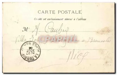 La Turbie - Wieża Augusta i Righi zimą — Wydawnictwo G.J. Fot. Nice, seria B, nr 4062 — Rewers