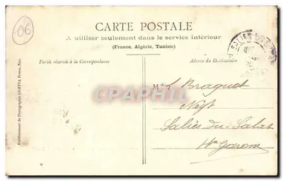 Castillon — Trasa z Menton do Sospel — Wydawnictwo Artystyczne, nr 1199 — Rewers